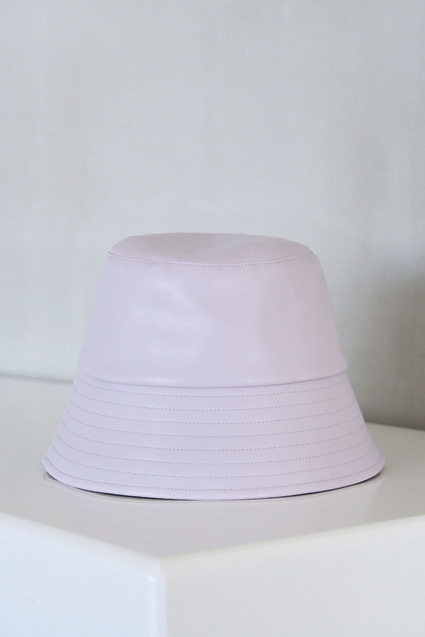 FAUX LEATHER BUCKET HAT/フェイクレザーバケットハット 詳細画像 L/PUR 3