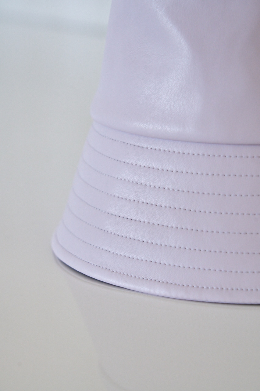 FAUX LEATHER BUCKET HAT/フェイクレザーバケットハット 詳細画像 L/PUR 5