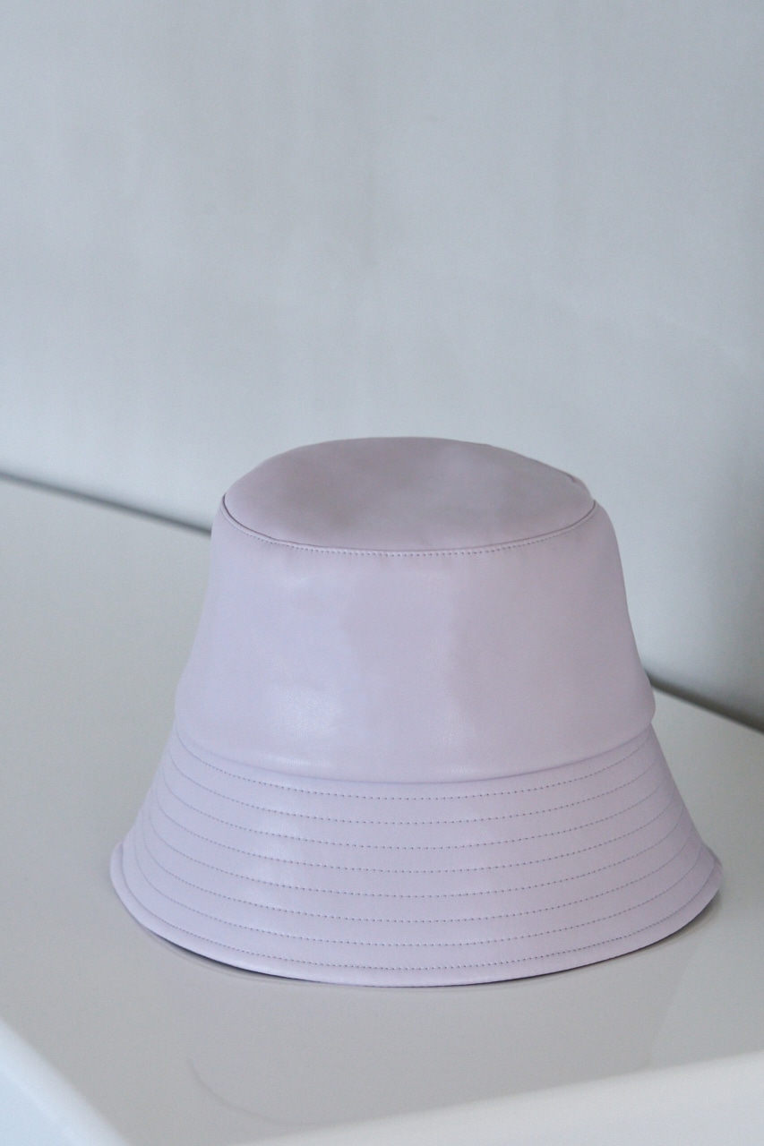 FAUX LEATHER BUCKET HAT/フェイクレザーバケットハット 詳細画像 L/PUR 6