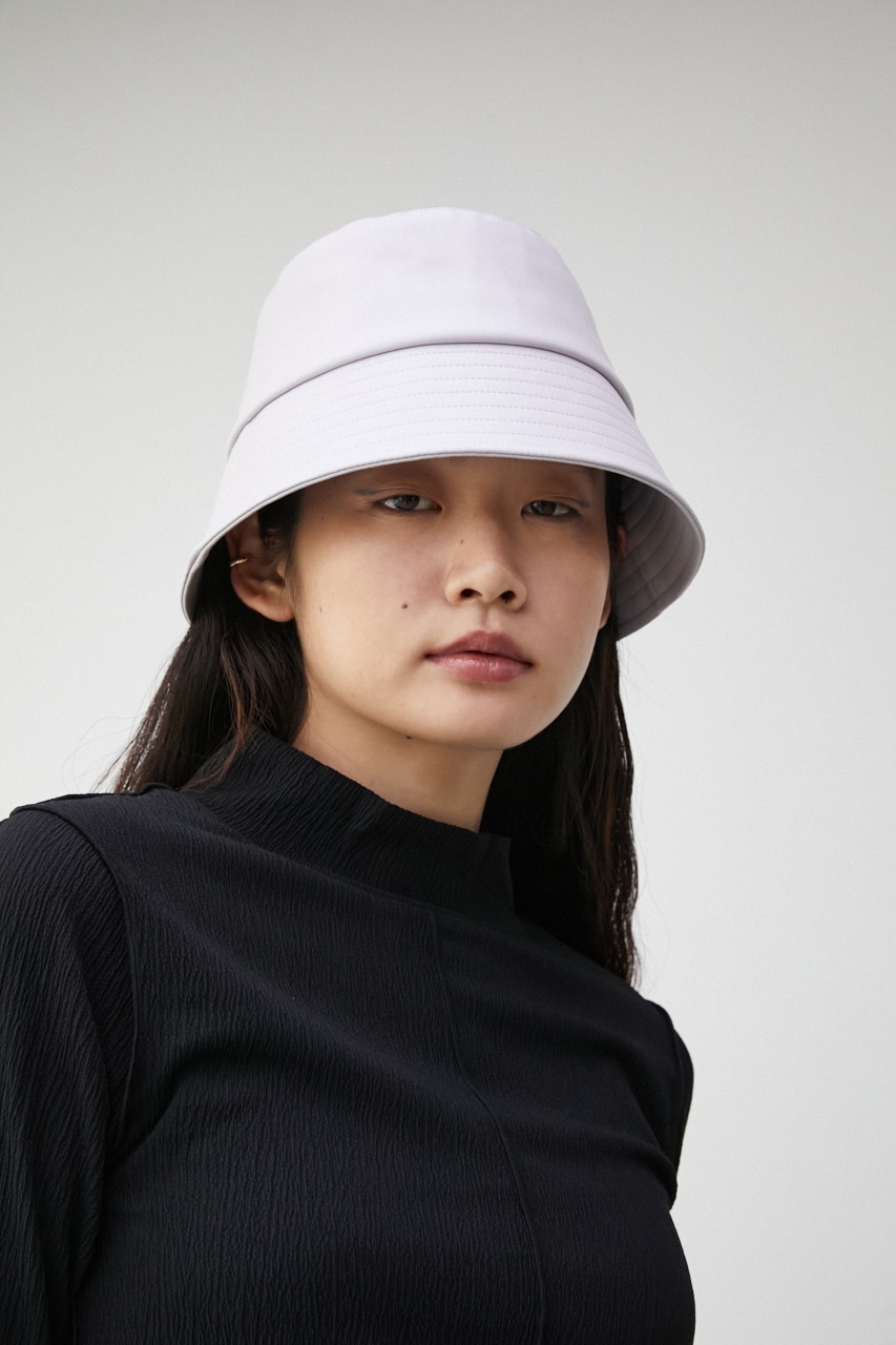 FAUX LEATHER BUCKET HAT/フェイクレザーバケットハット 詳細画像 L/PUR 9