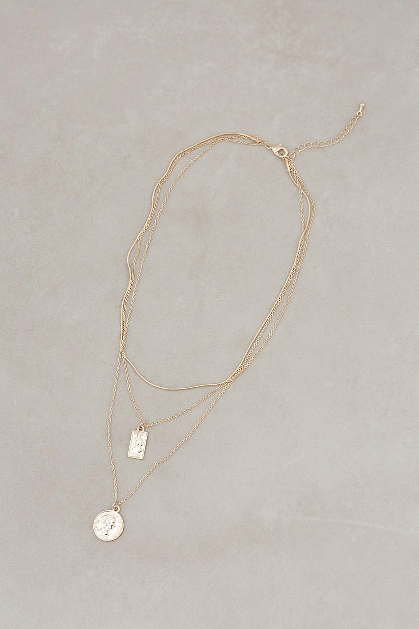 COIN THREE-STRAND NECKLACE/コインスリーストランドネックレス 詳細画像 L/GLD 1