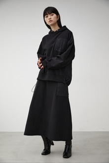 QUILTED DETAIL LONG SKIRT/キルティングディテールロングスカート 詳細画像