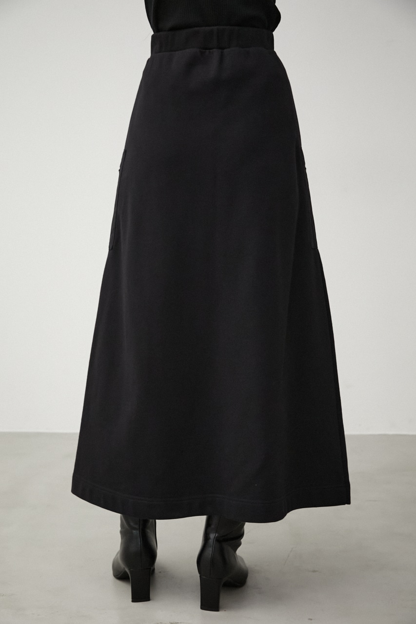 QUILTED DETAIL LONG SKIRT/キルティングディテールロングスカート 詳細画像 BLK 7