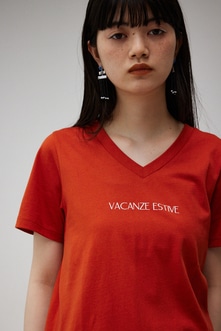 VACANZE ESTIVE V/N LOGO TEE/バガンゼエスティブVネックロゴTシャツ 詳細画像