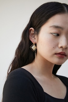 ACRYL×METAL ASYMMETRY EARRINGS/アクリル×メタルアシンメトリーピアス 詳細画像