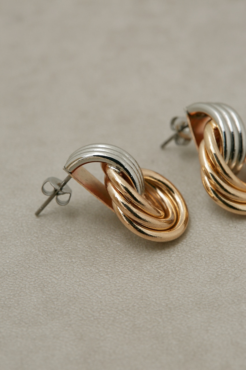 DOUBLE RING EARRINGS/ダブルリングピアス 詳細画像 L/GLD 2