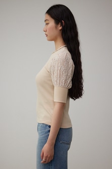 LACE SLEEVE PUFF TOPS/レーススリーブパフトップス 詳細画像