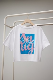 【AZUL HOME】MAISON PRINT CROPPED TEE/メゾンプリントクロップドTシャツ