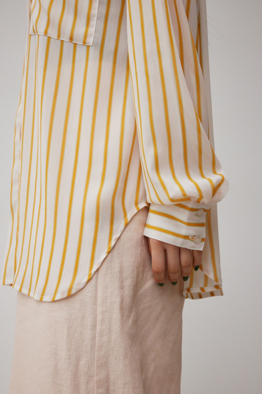 SHEER STRIPE SHIRT/シアーストライプシャツ｜AZUL BY MOUSSY
