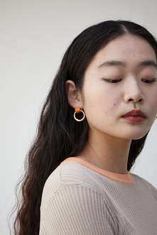 FAUX LEATHER × METAL EARRINGS/フェイクレザー×メタルピアス 詳細画像