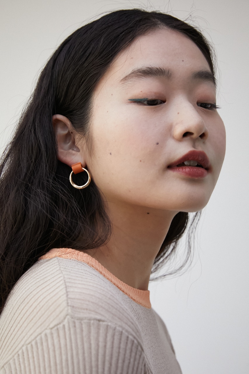 FAUX LEATHER × METAL EARRINGS/フェイクレザー×メタルピアス 詳細画像 ORG 7