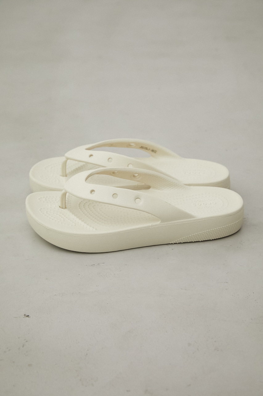 【crocs】CLASSIC PLATFORM FLIP W/【クロックス】クラシックプラットホームフリップW 詳細画像 L/BEG 2