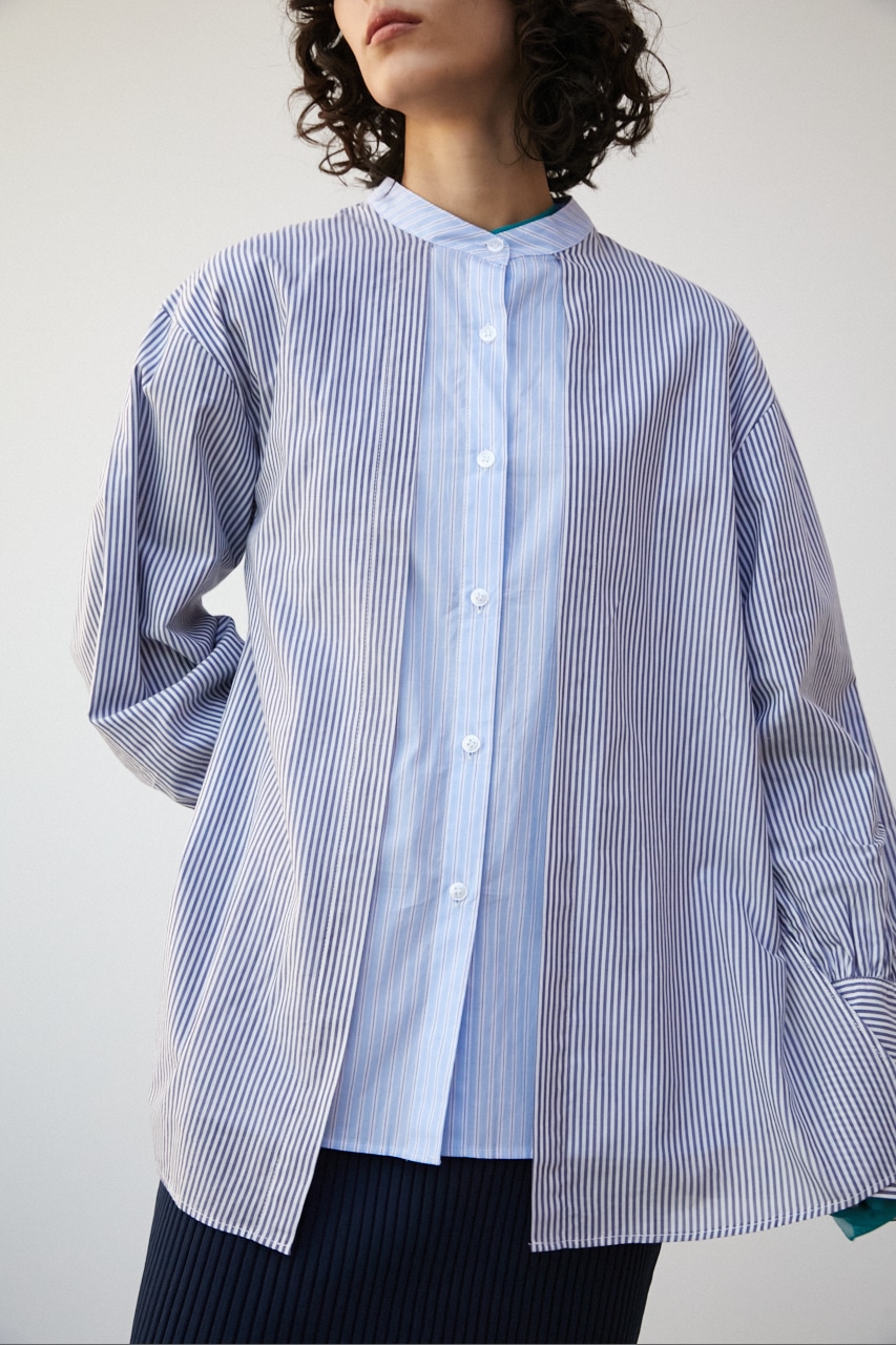 【PLUS】DOUBLE LAYERED SHIRT/ダブルレイヤードシャツ 詳細画像 柄BLU 5