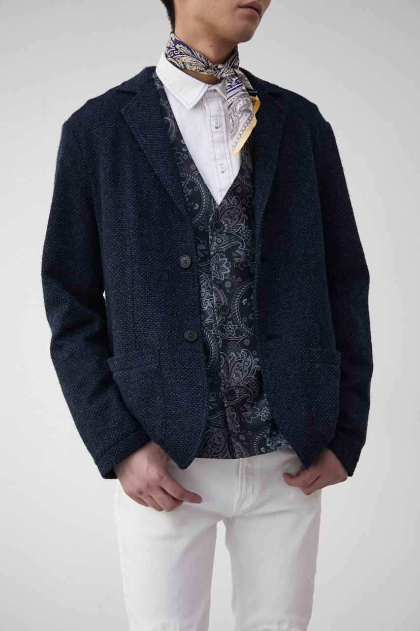 TAILORED KNIT JACKET/テーラードニットジャケット 詳細画像 D/NVY 1