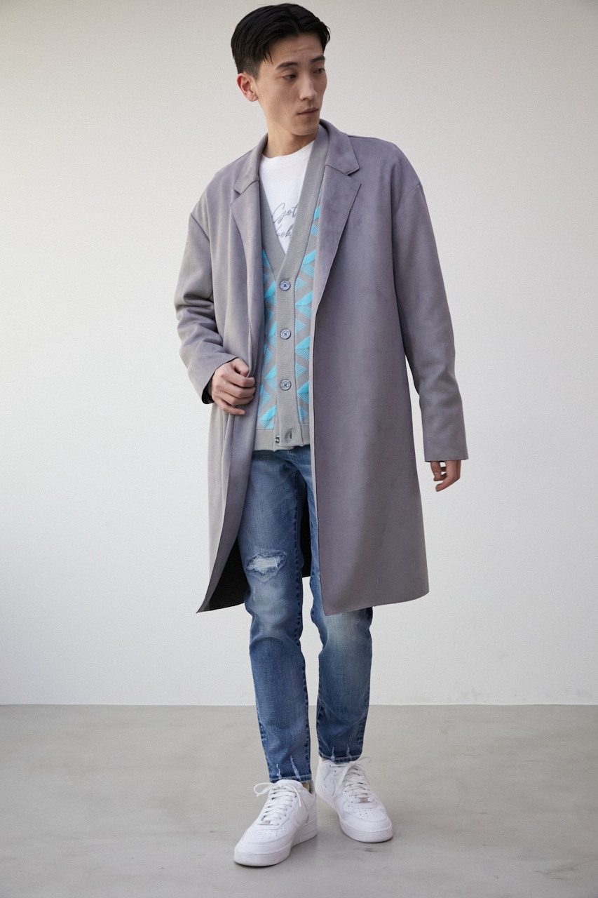 PRIMAVERA FAUX SUEDE COAT/プリマヴェーラフェイクスエードコート 詳細画像 GRY 4