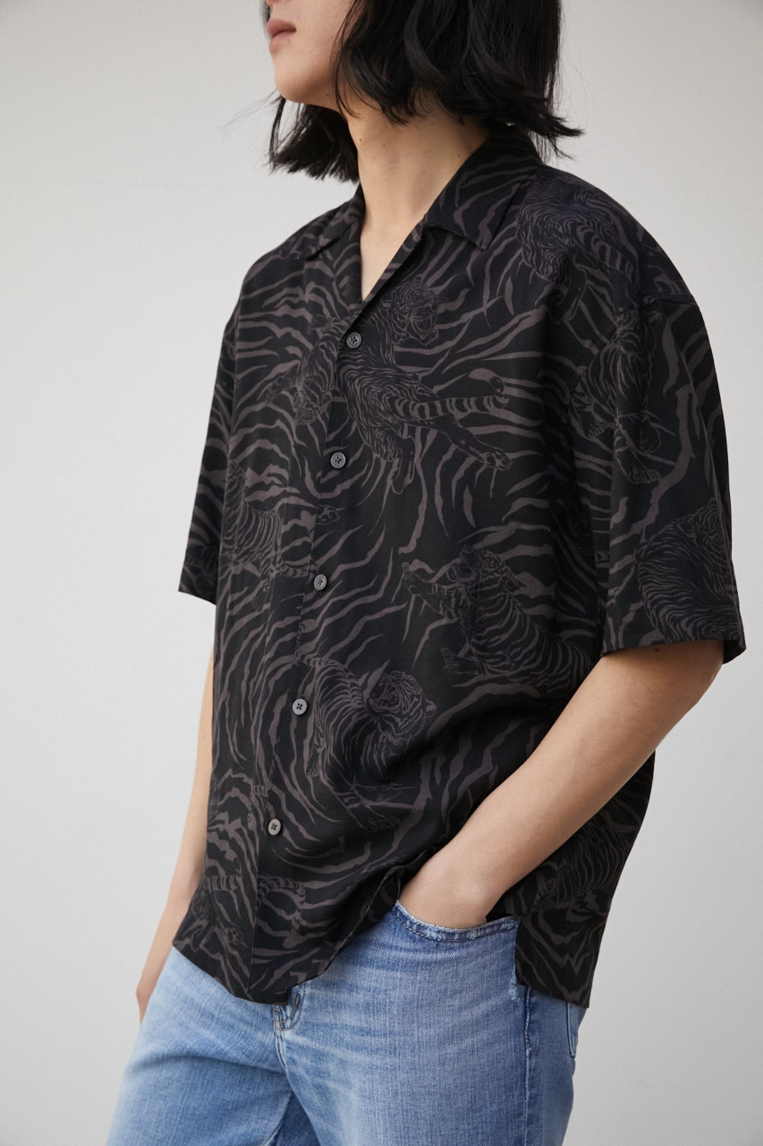 TIGER PATTERN SHIRT/タイガーパターンシャツ 詳細画像 柄BLK 1