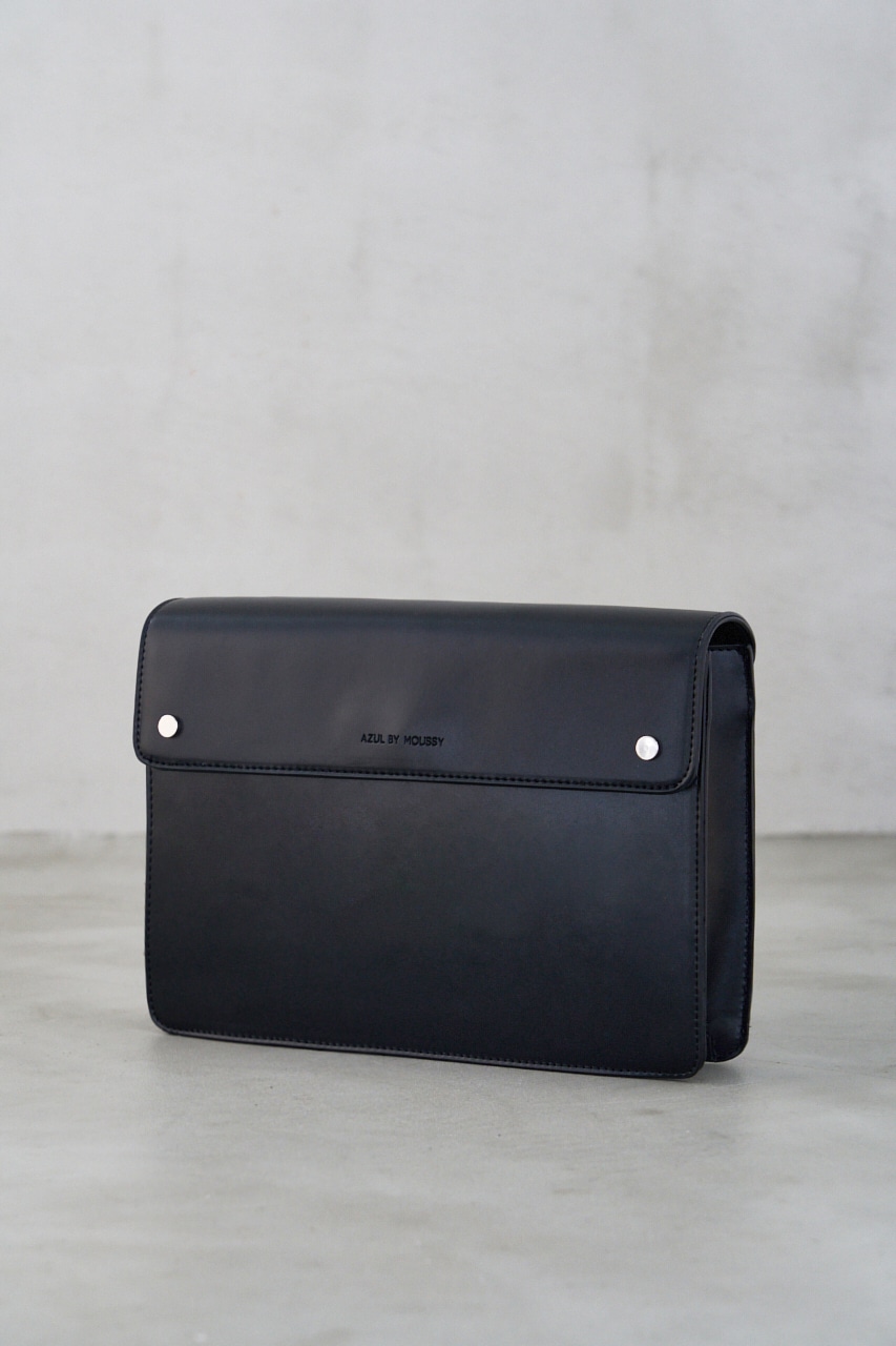 FAUX LEATHER CLUTCH BAG/フェイクレザークラッチバッグ 詳細画像 BLK 4