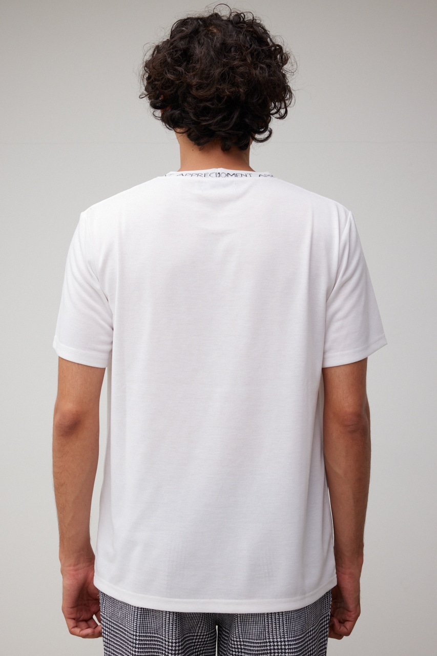 NECK JACQUARD LOGO TEE/ネックジャガードロゴTシャツ 詳細画像 WHT 7