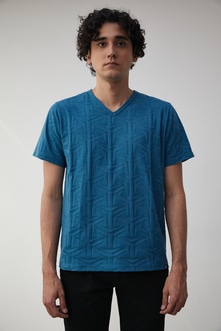 GEOMETRIC JACQUARD TEE/ジオメトリックジャガードTシャツ 詳細画像