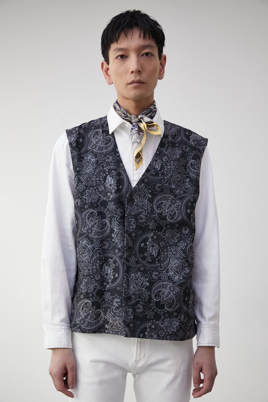 PAISLEY PATTERN VEST/ペイズリーパターンベスト 詳細画像 柄NVY 5