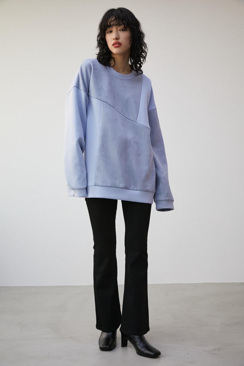 FAUX SUEDE SWITCHING PULLOVER/フェイクスエードスウィッチングプルオーバー