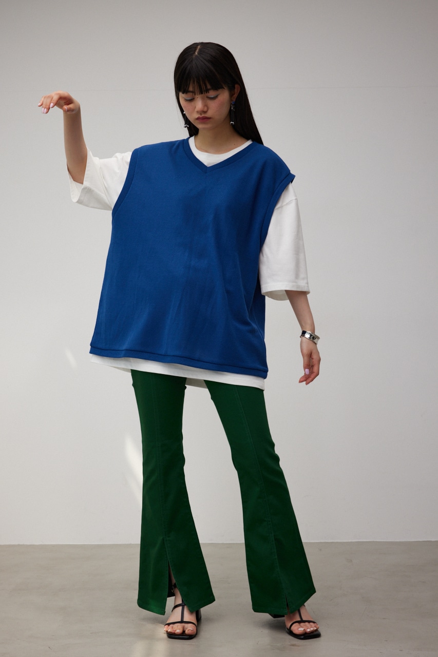 V-NECK VEST SET TEE/VネックベストセットTシャツ 詳細画像 BLU 13