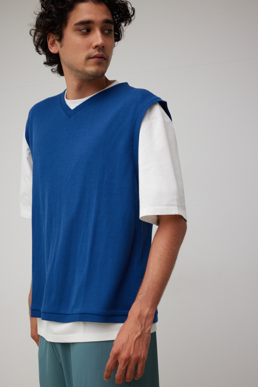 V-NECK VEST SET TEE/VネックベストセットTシャツ 詳細画像 BLU 4