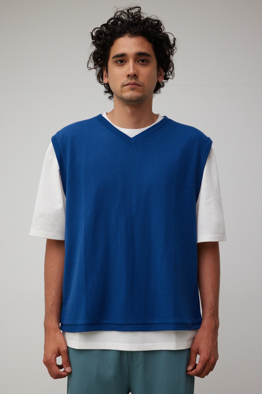 V-NECK VEST SET TEE/VネックベストセットTシャツ 詳細画像 BLU 6