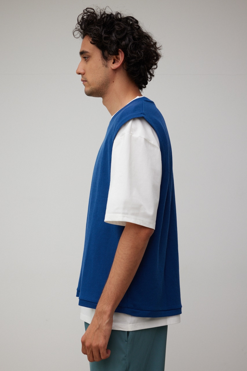 V-NECK VEST SET TEE/VネックベストセットTシャツ 詳細画像 BLU 7