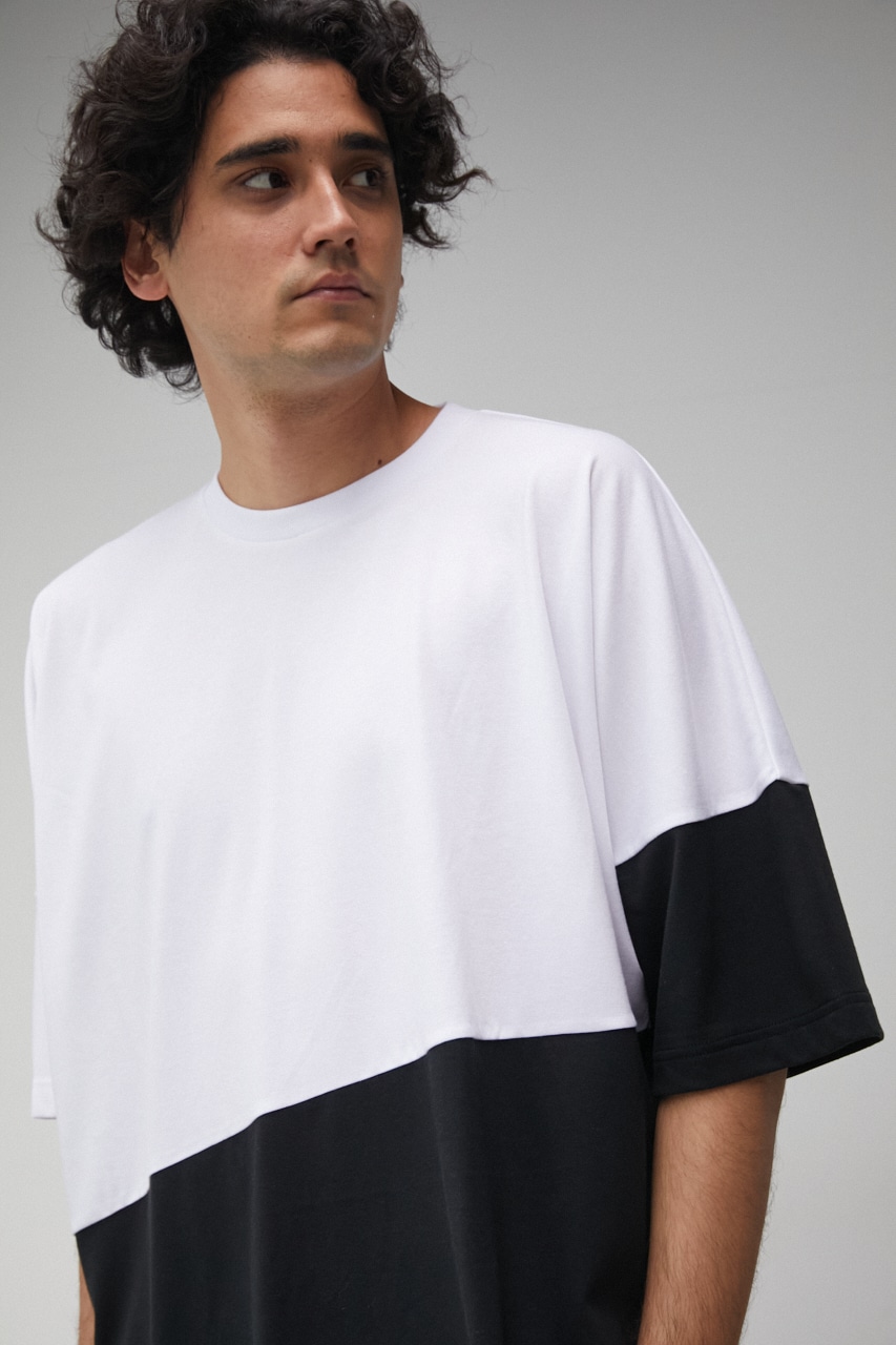 SWITCHING TWO TONE TOPS/スウィッチングツートーントップス 詳細画像 柄WHT 2