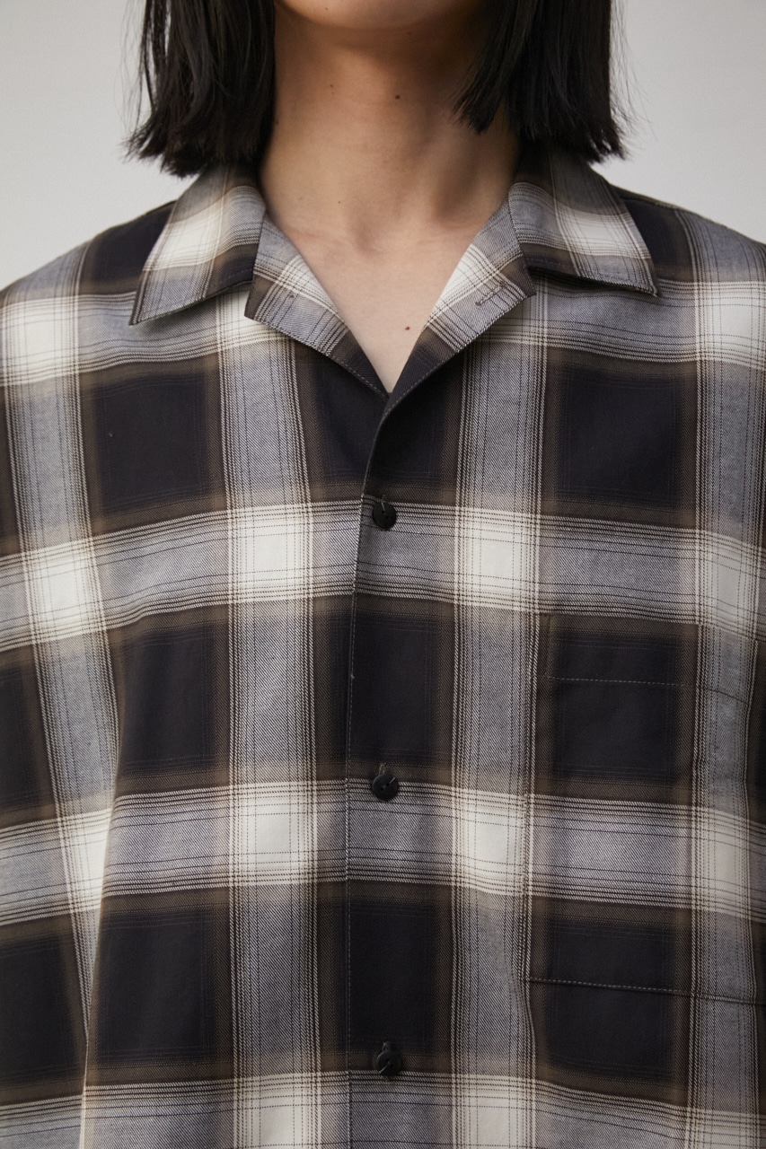 【PLUS】LONG CHECK SHIRT/ロングチェックシャツ 詳細画像 柄BLK 12