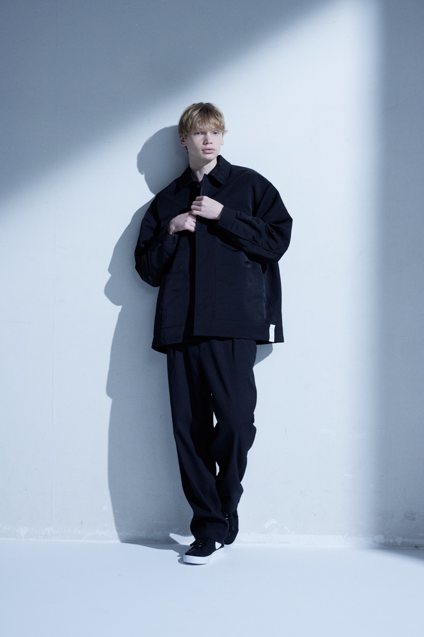 【PLUS】ONE TUCK PANTS/ワンタックパンツ 詳細画像 BLK 4