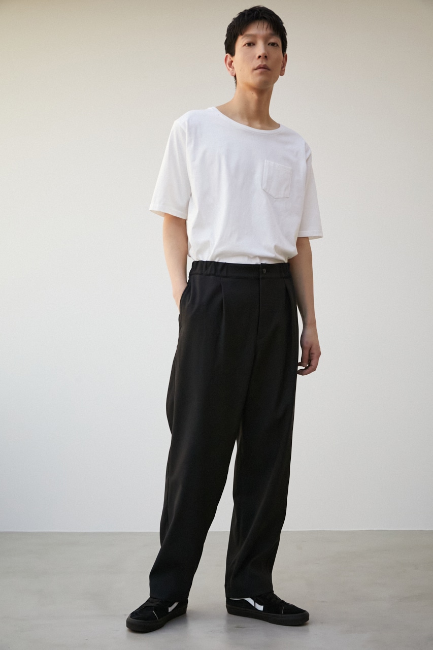 【PLUS】ONE TUCK PANTS/ワンタックパンツ 詳細画像 BLK 7