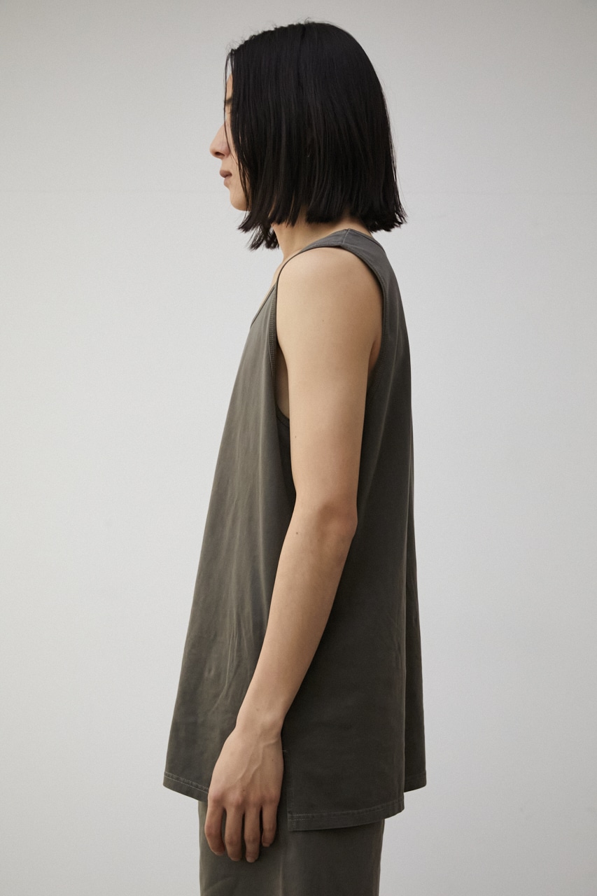 【PLUS】 PIGMENT LONG TANK TOP/ピグメントロングタンクトップ 詳細画像 L/BLK 10