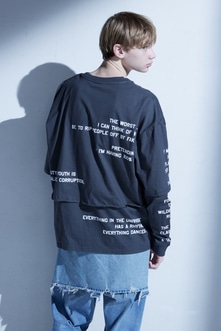 【PLUS】LAYER LONG TEE/レイヤーロングTシャツ 詳細画像
