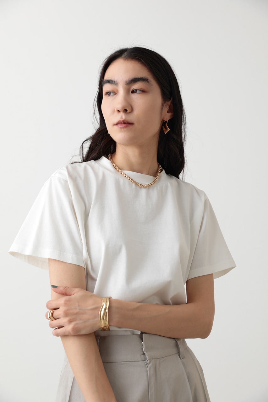 【crie conforto】CCモックネックTシャツ 詳細画像 WHT 14