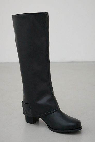 ラウンドトゥカバーブーツ 詳細画像