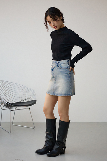 ラウンドトゥカバーブーツ 詳細画像