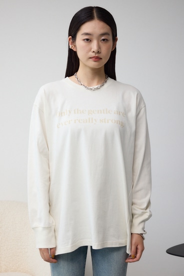 ルーズロングスリーブロゴTシャツ 詳細画像