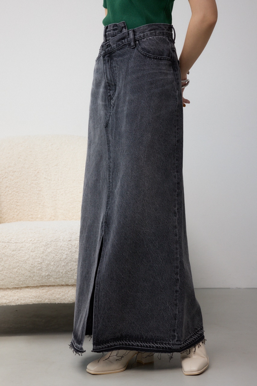 AZUL DENIM オーバーラップロングスカート 詳細画像 L/BLK 2