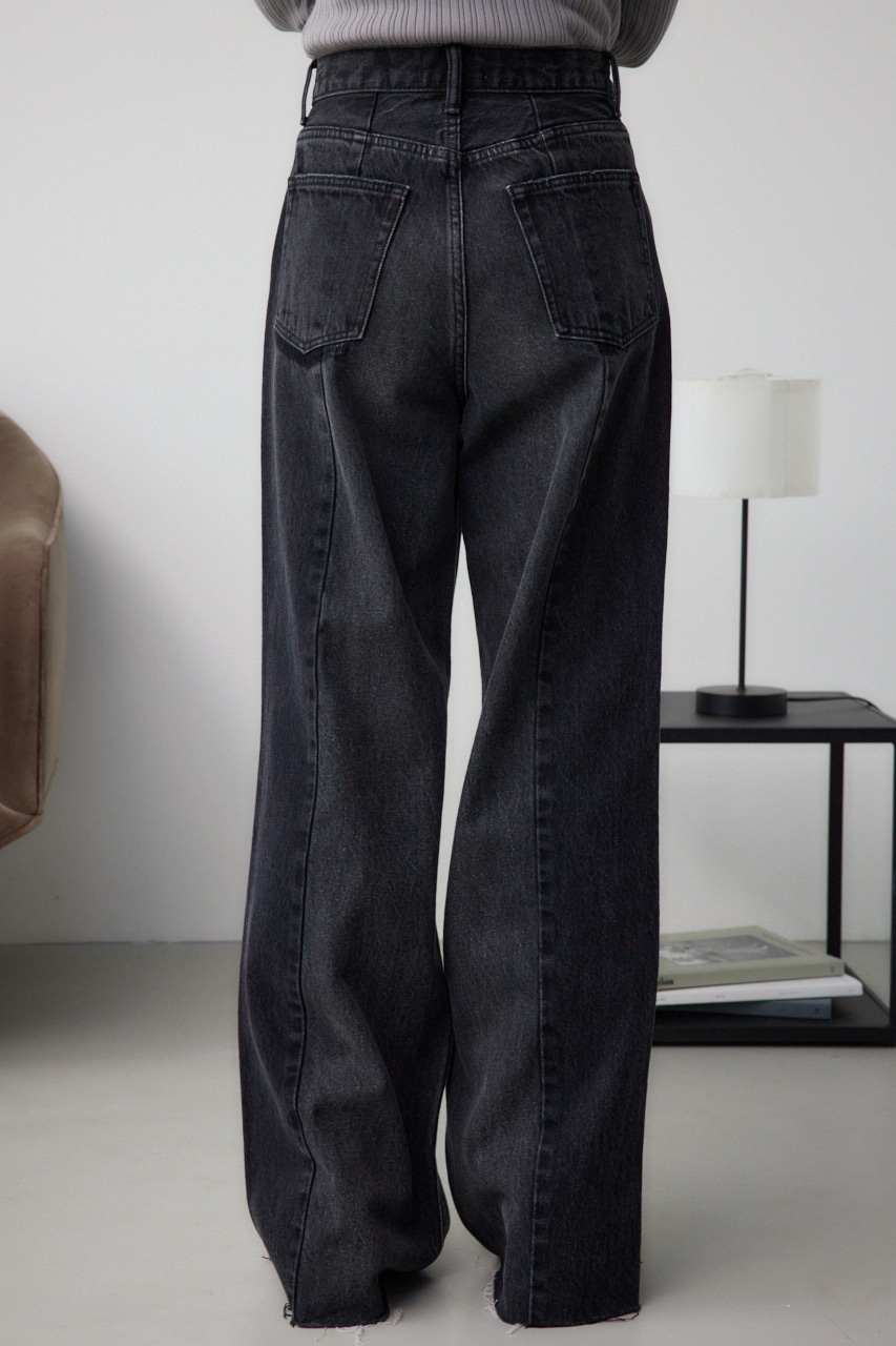 AZUL DENIM 切替パターンワイドデニム 詳細画像 BLK 7