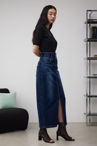 【10月14日(月)23:59まで期間限定価格】AZUL DENIM ハイウエストスカート 詳細画像