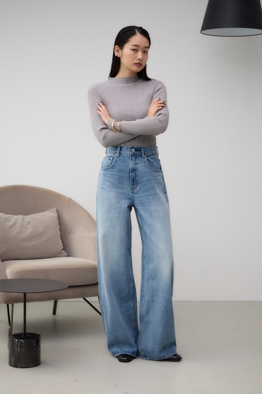 AZUL DENIM ハイウエストルーズフィットデニム 詳細画像 L/BLU 3