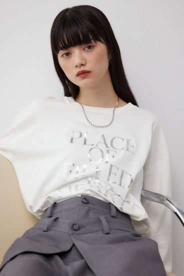 ハクプリントロングスリーブTシャツ