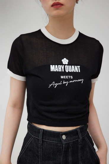 MARY QUANT×AZUL シアーロゴニット