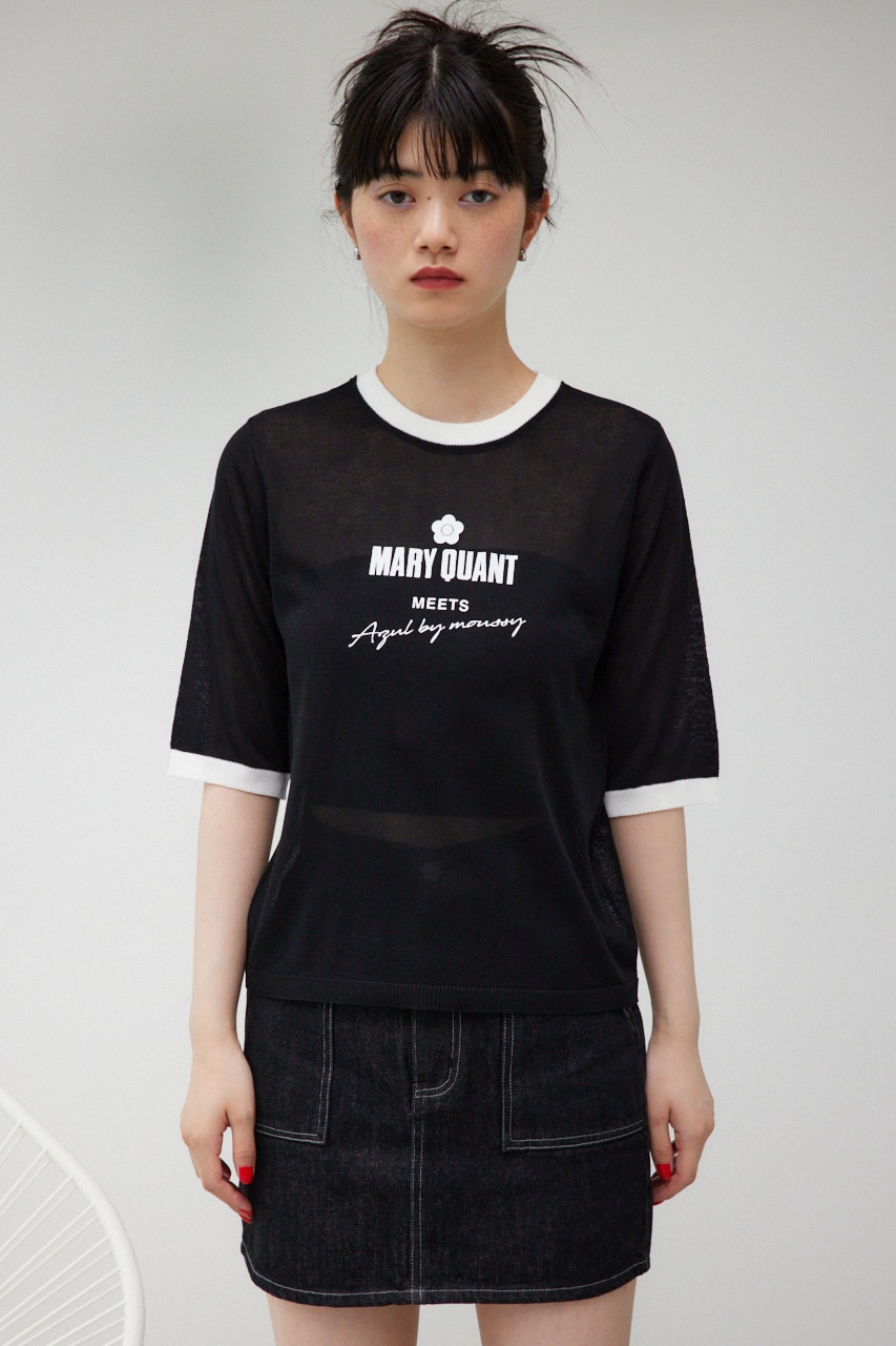 MARY QUANT×AZUL シアーロゴニット 詳細画像 BLK 8