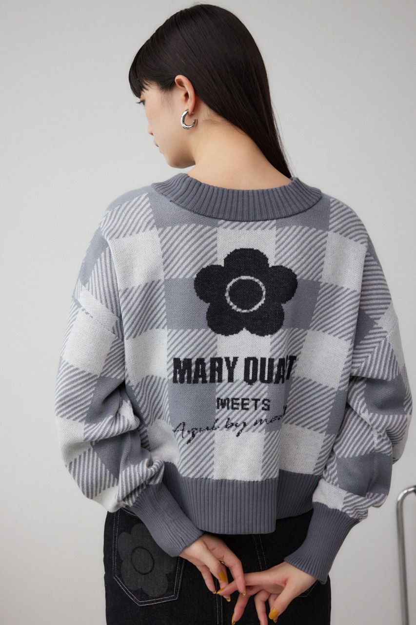 MARY QUANT×AZUL ロゴカーディガン 詳細画像 柄GRY 1