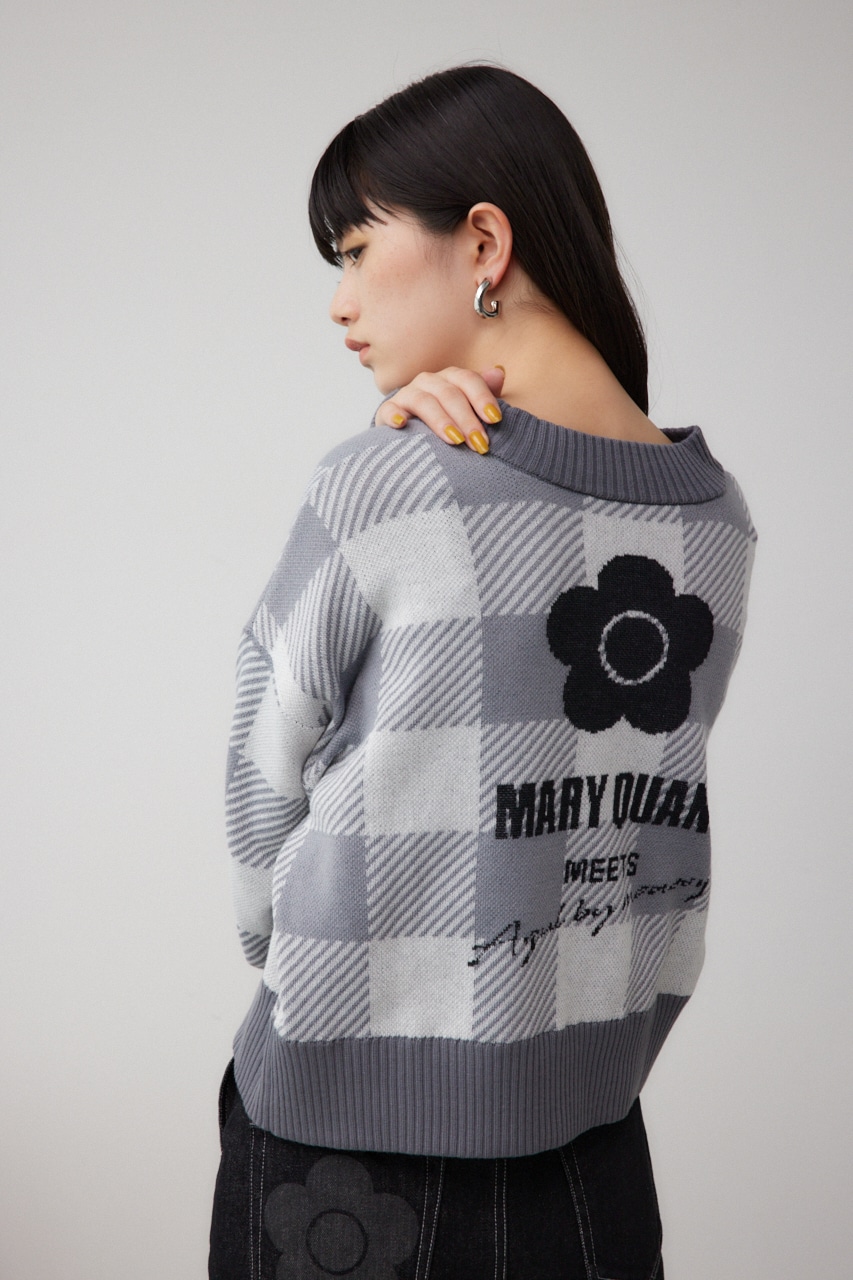 MARY QUANT×AZUL ロゴカーディガン 詳細画像 柄GRY 2