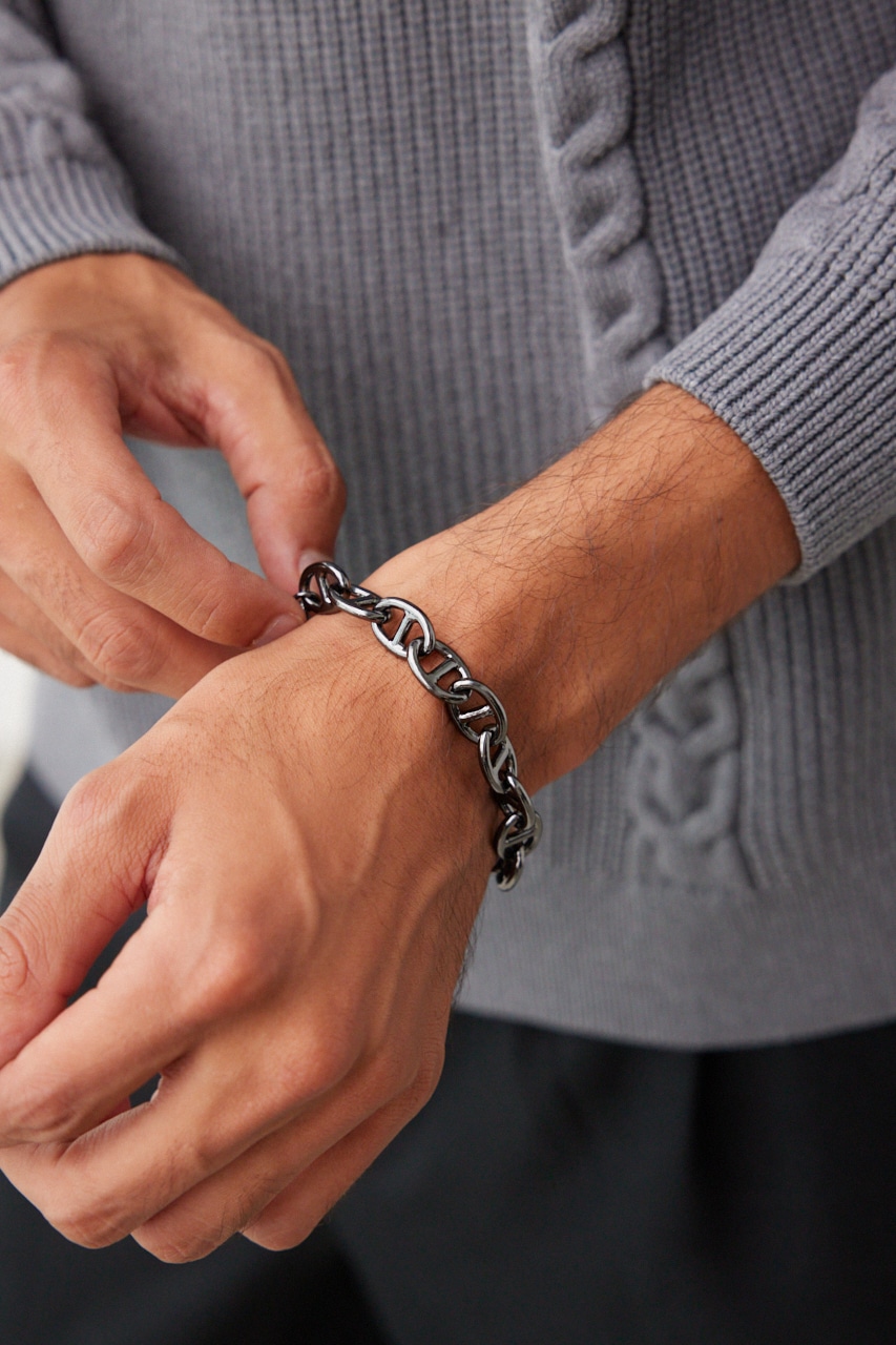 【10月14日(月)23:59まで期間限定価格】ANCHOR CHAIN BRACELET/アンカーチェーンブレスレット 詳細画像 BLK 1