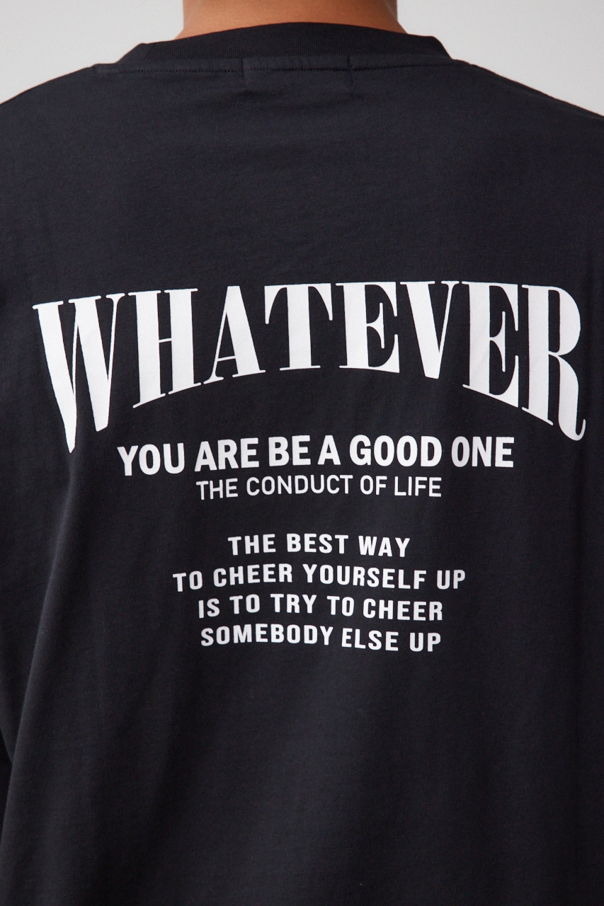 WHATEVER ロングTシャツ 詳細画像 BLK 8